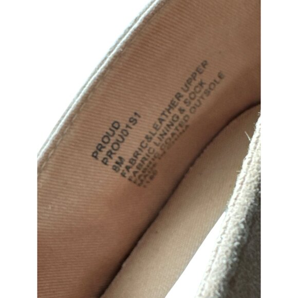 Steve Madden Rhinestone Suede Platform Espadrilles Proud Beige Silver Size 8 - Picture 5 of 9